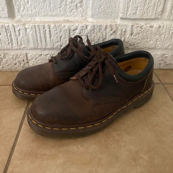 Brown leather dr marten oxfords - Picture 1 of 7